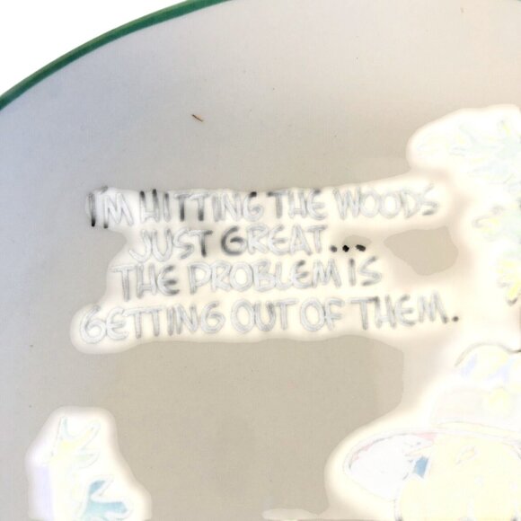 Humorous Golf-Themed Collectible Ceramic Saucers Set Of 4 By Finkstrom - Picture 9 of 11